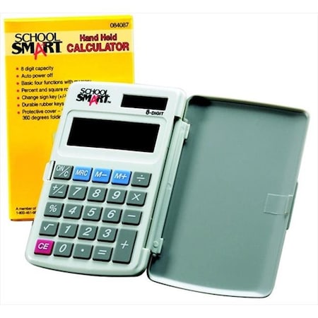 School Smart 084087 8-Digit Pocket Calculator; 3-Key Memory; 1-Touch Square Root